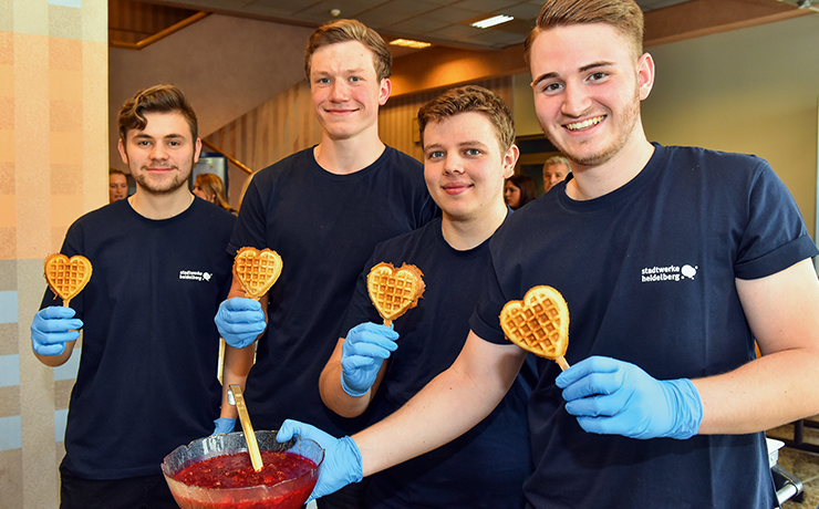 Waffelbacken am Gesundheitstag 2018