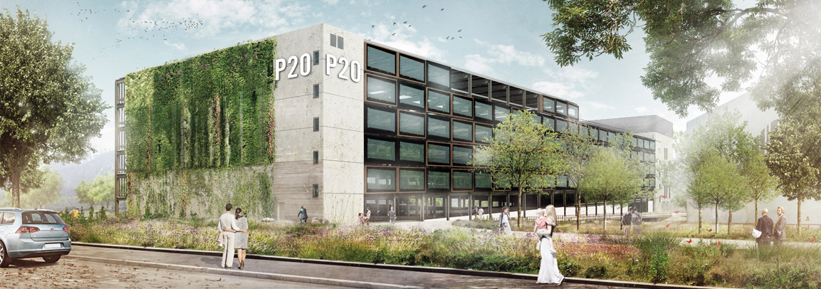 Das geplante Parkhaus im hip