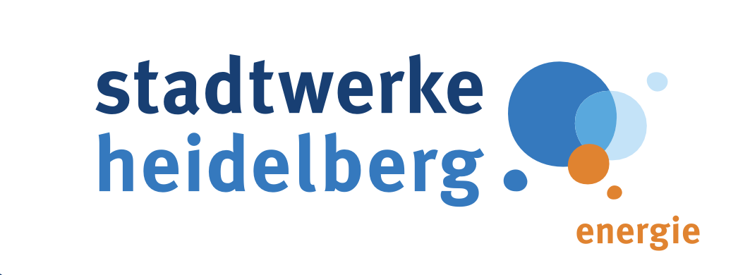 Logo der Stadtwerke Heidelberg mit dem Schriftzug 'stadtwerke heidelberg' und dem Zusatz 'energie' in orange neben mehreren überlappenden Kreisen
