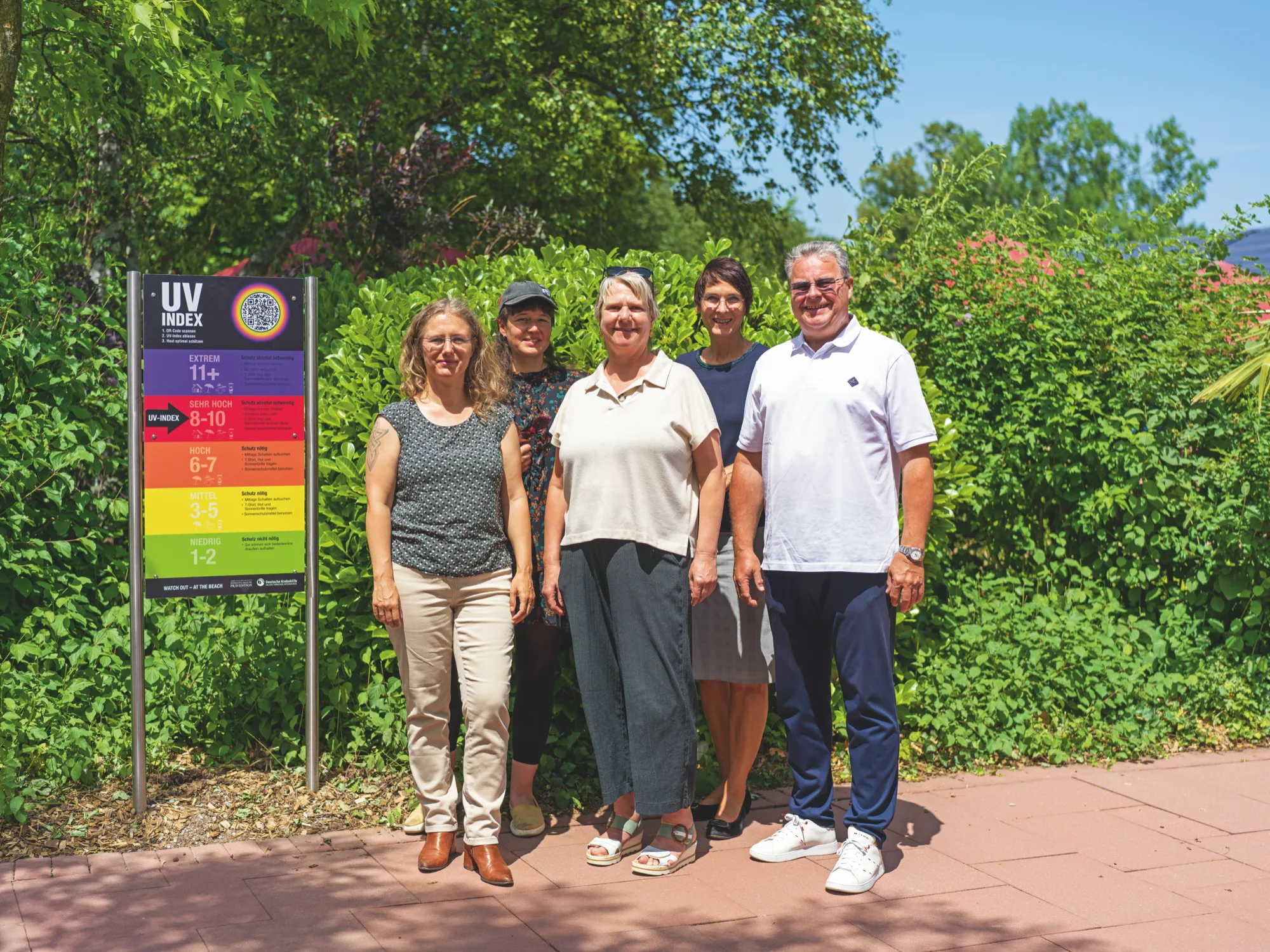 Im Juni wurde die neue UV-Index-Tafel im Tiergartenbad eingeweiht.
